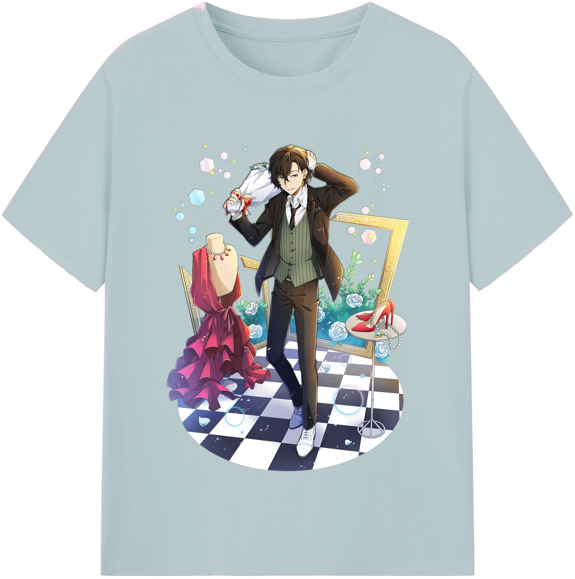 （画像用） 文豪ストレイドッグス Bungo Stray Dogs 綿100％半袖Tシャツ（フロントプリント）